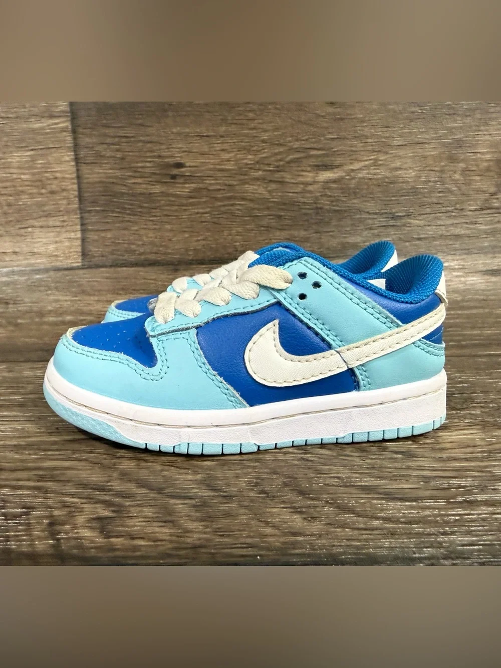 Nike Dunk Low Retro QS (TD) Argon Toddler Size 8C Blue Shoes Sneakers